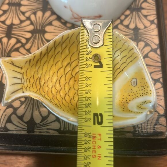 Set of 4 Vintage Fish Trinket Dishes Sushi Dish Tropical No chips - Picture 10 of 10